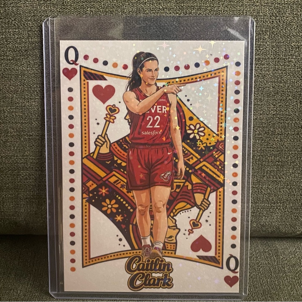 Jumbo Custom Caitlin Clark 4 by 6 in Queen Star parallel card! Fever!
